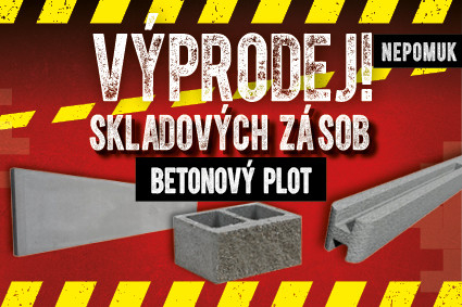 Výprodej – betonový plot