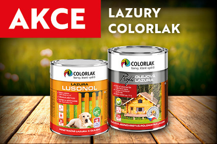Akce – lazury COLORLAK za skvělé ceny